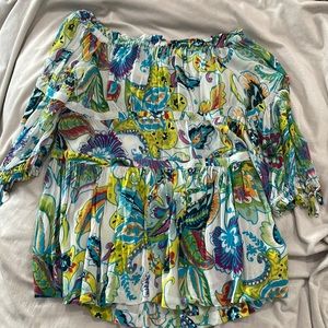 Anthropologie Maeve pattern blouse size XS